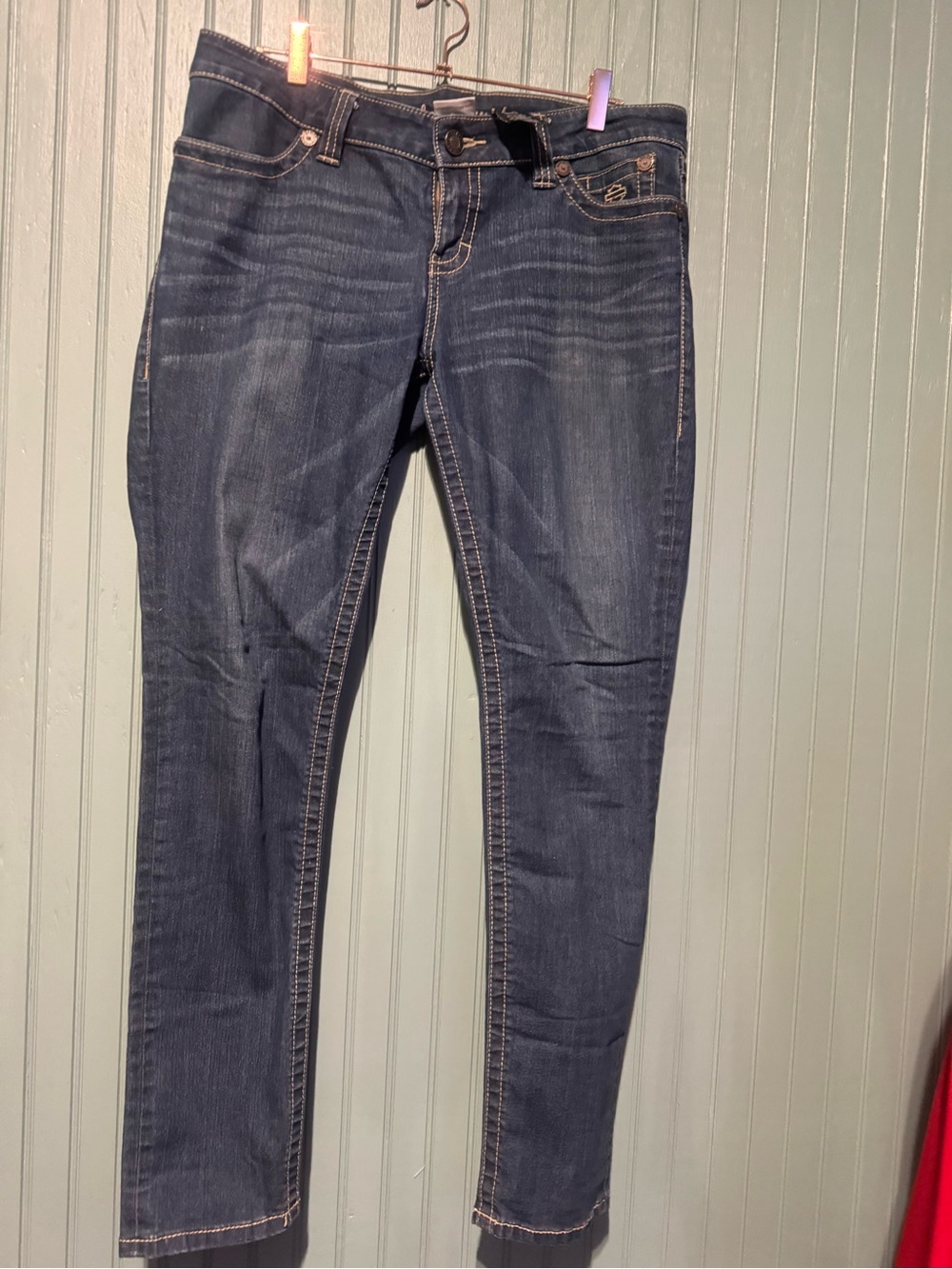 Harley-Davidson Women's Navy Skinny Jeans with Contrast Stitching